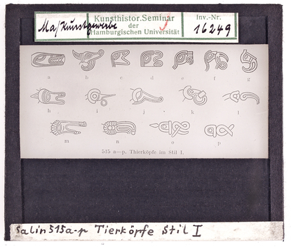 Vorschaubild Tierköpfe Stil 1. Germanische Tierornamentik Diasammlung